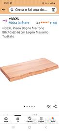mensola in legno trattato nuova