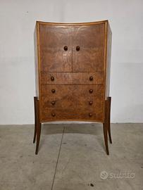 Mobile curvo in radica Art Deco'