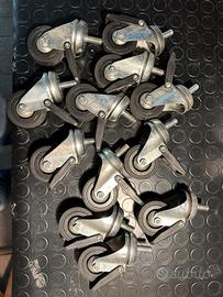 12 ruote girevoli con freno