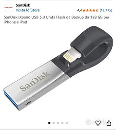 iXpand Flash Drive 128 GB usb/per Iphone ipad