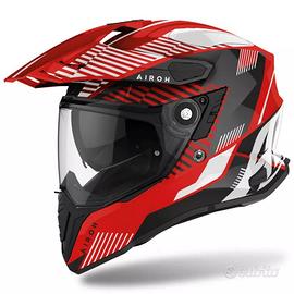 Casco da moto enduro Airoh Commander Boost Red Glo