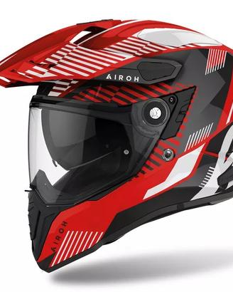 Casco da moto enduro Airoh Commander Boost Red Glo