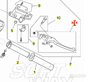 Leva freno anteriore Aprilia Mojito 50 AP8218479