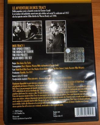4 DVD in bianco nero LE AVVENTURE DI DICK TRACY