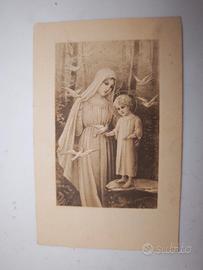 Cartolina Religiosa Epoca 1918 Madonna con Bambino