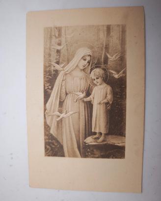 Cartolina Religiosa Epoca 1918 Madonna con Bambino