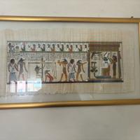 Papiro egiziano con scena mitologica