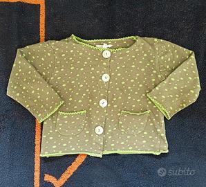 Mapero 12 m cardigan cotone verde Neonata bambina