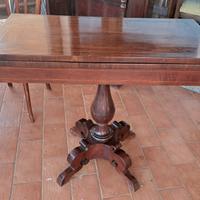 tavolo da gioco piuma di mogano 