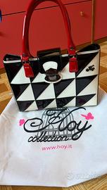 Borsa HOY Collection nera bianca rossa