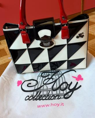 Borsa HOY Collection nera bianca rossa