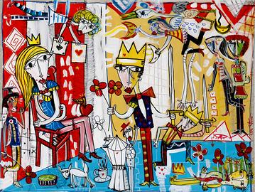 Quadri moderni astratti tema favola, fiabe dipinte