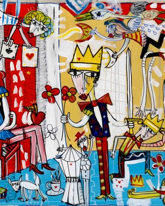 Quadri moderni astratti tema favola, fiabe dipinte