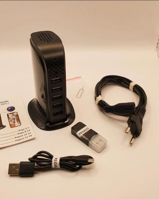 Caricatore multi porta con microcamera