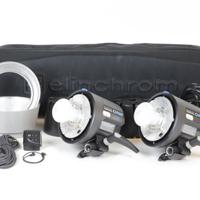 ELINCHROM Kit 2 pezzi D-Lite RX ONE con ombrelli