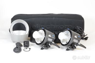 ELINCHROM Kit 2 pezzi D-Lite RX ONE con ombrelli