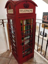 arredo casa cabina telefonica inglese