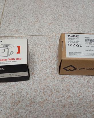 Coppia Adattatori Universali da Viaggio prese USB