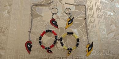 collane,portachiavi e bracciali Deadpoolewolverine