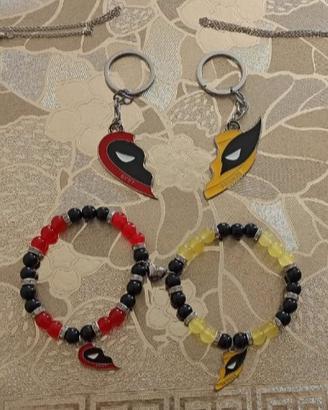collane,portachiavi e bracciali Deadpoolewolverine