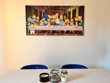 Stampa su tela "Ultima Cena" dei Simpson