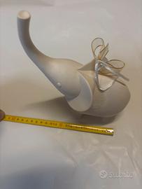 Elefantino portafortuna in ceramica