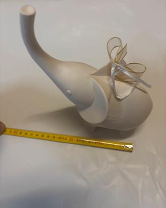 Elefantino portafortuna in ceramica