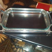 Pirofila pirex 39 cm con supporto con manici