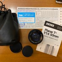 Obbiettivo Zeiss Planar T* /1.4 50mm