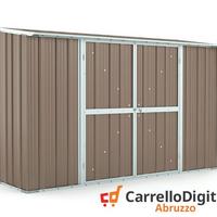 Casetta in lamiera per esterno 307x100cm tortora
