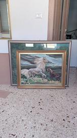 Trittico quadri dipinti a olio firmati Gaeta B.