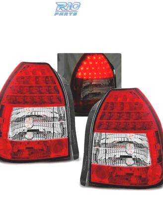 FANALI PER HONDA CIVIC 3P 95-01 LED ROSSO CRISTALL