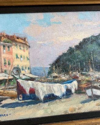 portofino olio su tavola epoca 900