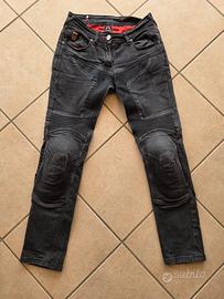 Jeans neri da moto ALIKE donna con protezioni tg42