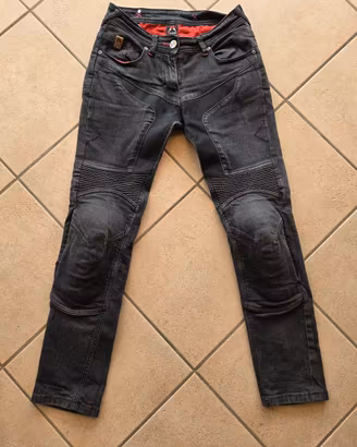Jeans neri da moto ALIKE donna con protezioni tg42