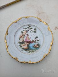 Piattino decorativo dipinto a mano bordo in orozec