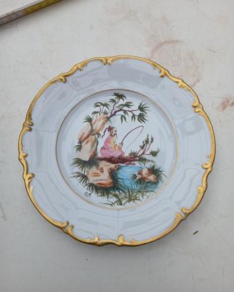 Piattino decorativo dipinto a mano bordo in orozec