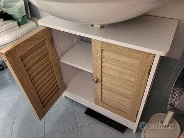 mobiletto da bagno sottolavello a 2 ante 