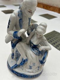 Statuina porcellana Bohemia vintage coppia