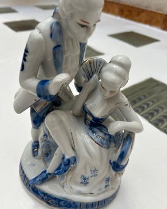 Statuina porcellana Bohemia vintage coppia