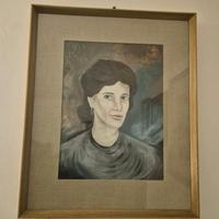 Quadro ritratto femminile dipinto a mano