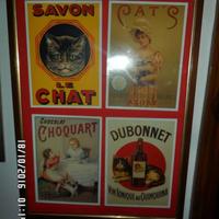 4 PUBBLICITA' CARTONATE TEMA GATTI VINTAGE '60