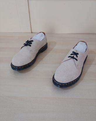 Dr. Martens 1461 Pelle Scamosciata Beige nuove