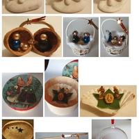 PICCOLI PRESEPI ARTIGIANALI con materiali recupero