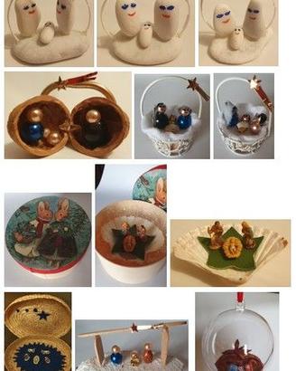 PICCOLI PRESEPI ARTIGIANALI con materiali recupero