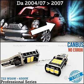 2 lampadine Retromarcia T15 LED Mini Cooper 6500K