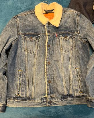 Levi’s giacca di jeans sherpa trucker