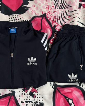 Completo tuta cerata blu notte Adidas S