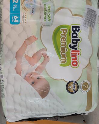 Babylino Premium, Pannolini Neonato Taglia 2 64p. 
