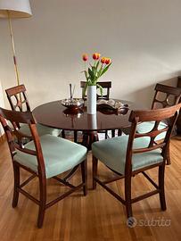 Tavolo rotondo in noce